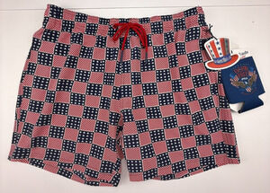 BROKEN THREADS AMERICAN FLAG NAVY SZ LARGE BATHINGSUIT NWT